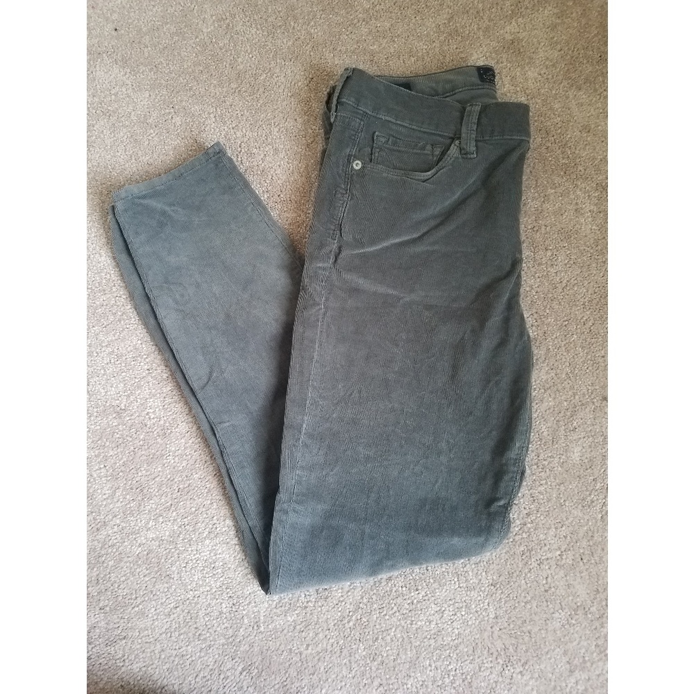 Lucky Brand grey corduroy sofia skinny pants
